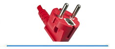 3-pol Netzkabel farbig